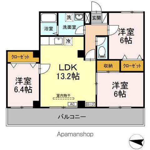メゾン・ラ・メール(3LDK/3階)の間取り写真