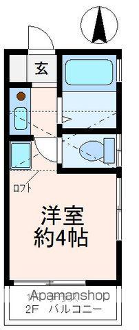 毛呂山ニューハイツ(ワンルーム/1階)の間取り写真
