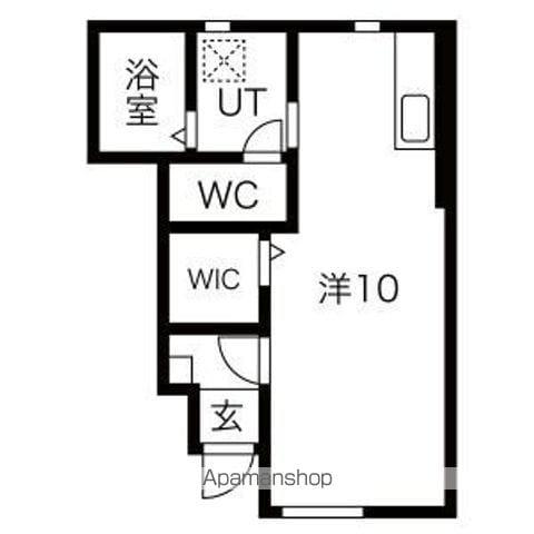 MONCIEL(ワンルーム/1階)の間取り写真