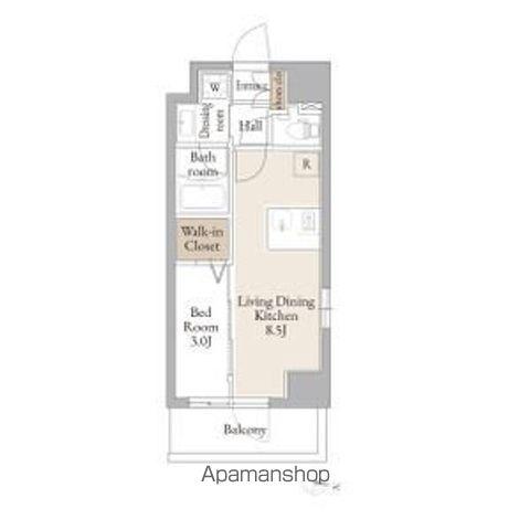 ルネフラッツ黒川Ⅱ(1LDK/7階)の間取り写真