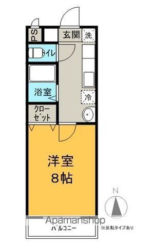 サンパークひまわり(1K/2階)の間取り写真