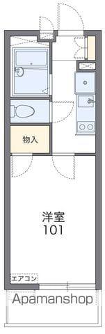 レオパレスGOSAMARU(1K/3階)の間取り写真