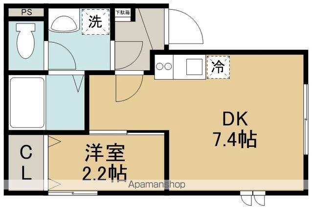 カーサミーア仙台Ⅰ(1DK/2階)の間取り写真