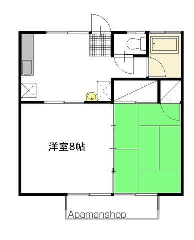 ヴィラエトワール D棟(2K/1階)の間取り写真