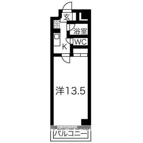 星が丘GODIVA(1K/2階)の間取り写真