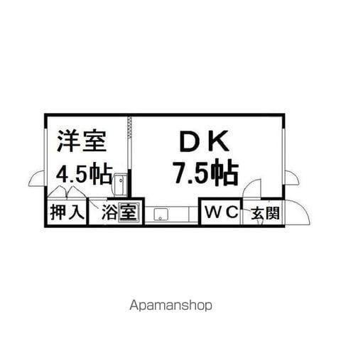 第21日研ハイツ(1DK/1階)の間取り写真