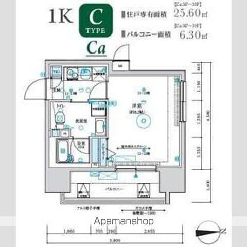 MAXIV八王子TRE(1K/4階)の間取り写真