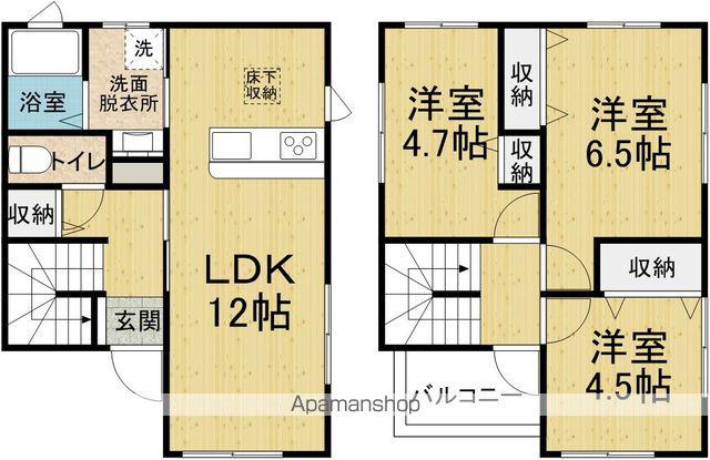 大糸線 島内駅 徒歩5分 2階建 築12年(3LDK)の間取り写真