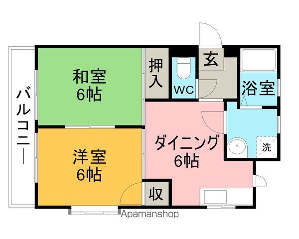 プレミールM(2DK/3階)の間取り写真