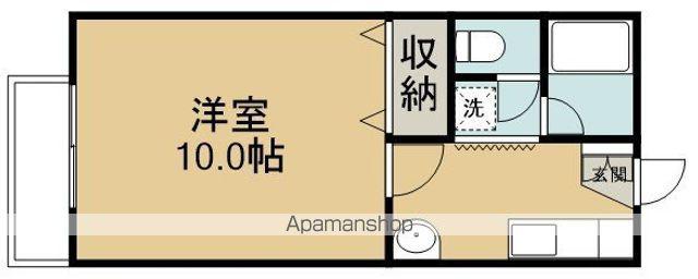 サンマリーC(1K/2階)の間取り写真