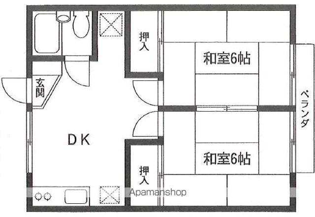 メゾンキヌタ(2DK/1階)の間取り写真