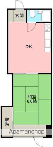 ウッドネスト宇多津Ⅱ(1DK/1階)の間取り写真