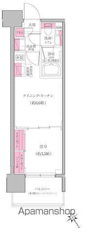 レジディア門前仲町プレイス(1DK/3階)の間取り写真