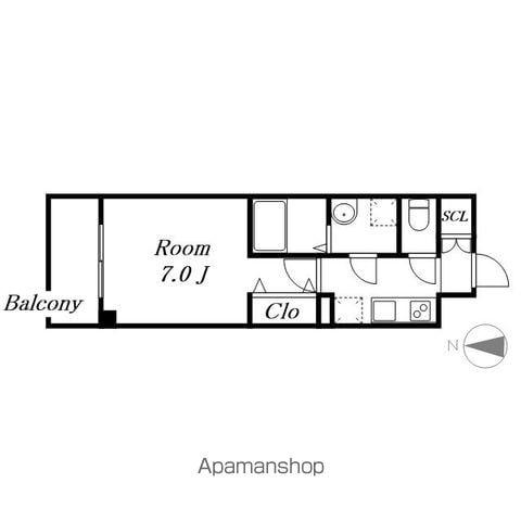 S-RESIDENCE名駅ノース Ⅱ(1K/6階)の間取り写真