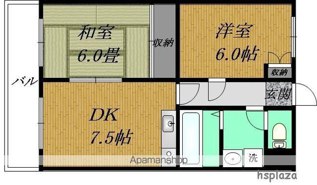 メゾンラックス(2DK/3階)の間取り写真