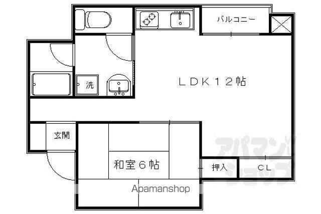 リアライズ衣笠(1LDK/1階)の間取り写真