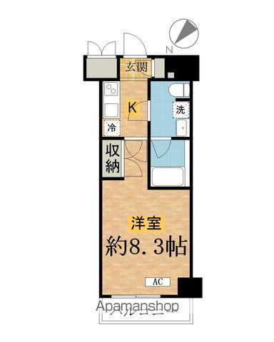 SHOKEN RESIDENCE八王子(1K/5階)の間取り写真