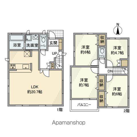 横浜市ブルーライン 岸根公園駅 徒歩8分 2階建 築5年(4LDK)の間取り写真