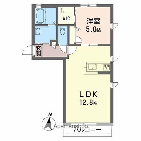 シャーメゾン ツインズ B棟(1LDK/2階)の間取り写真