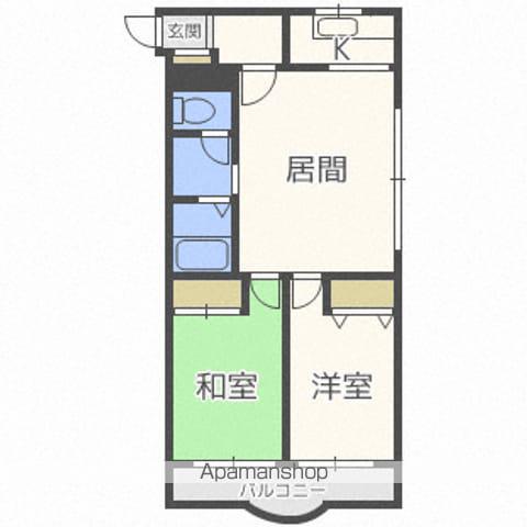 ブルーヴァール平岡(2LDK/2階)の間取り写真