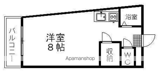 リバーサイド中村(ワンルーム/2階)の間取り写真