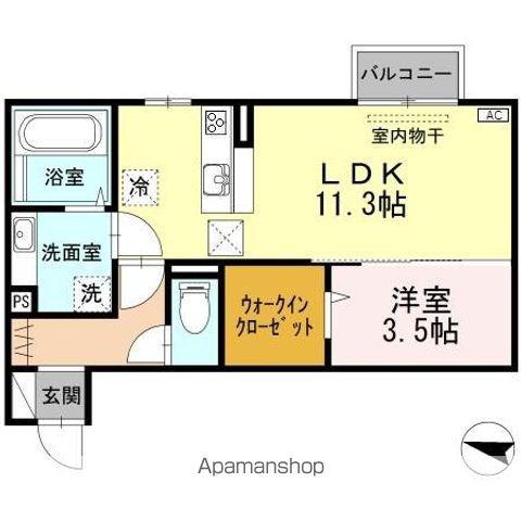 アメニティタウンⅡ(1LDK/1階)の間取り写真