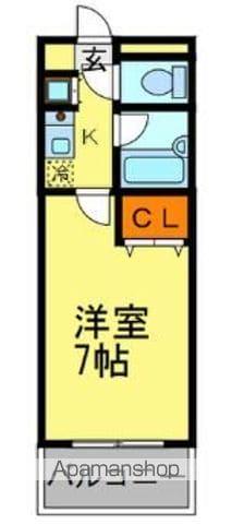 ラスティング三宅(1K/2階)の間取り写真