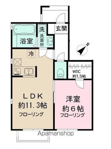 シェソワ(1LDK/1階)の間取り写真