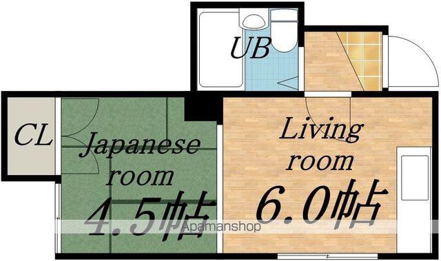 パレスサンホーム(1DK/1階)の間取り写真