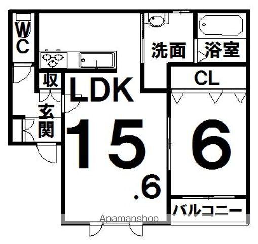 ヴィスタサⅠ(1LDK/3階)の間取り写真