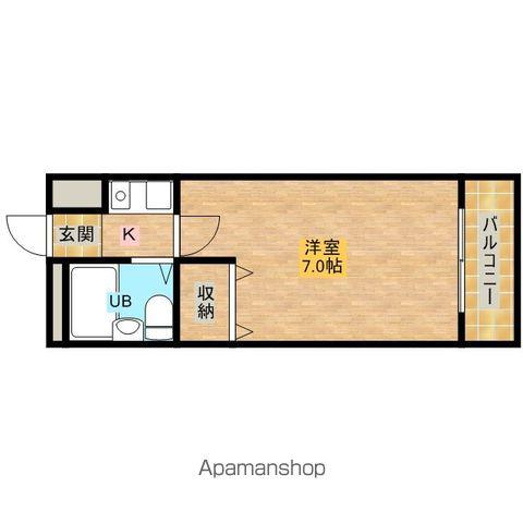 ロイヤル和泉パートⅡ(1K/3階)の間取り写真