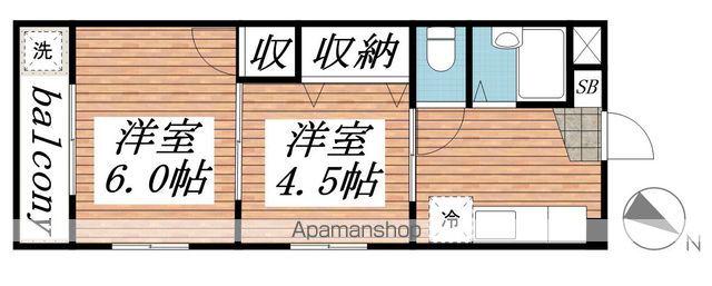 TECパレス高根公団(2K/1階)の間取り写真