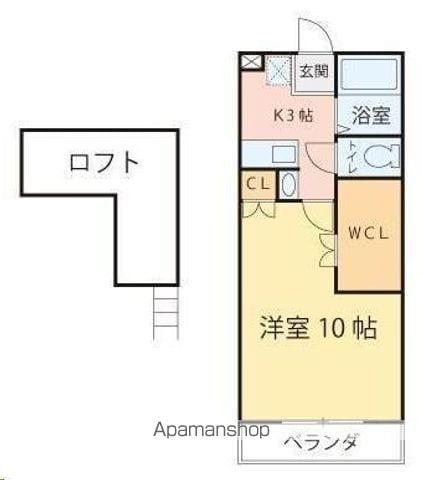メゾンプラネットB(1K/1階)の間取り写真