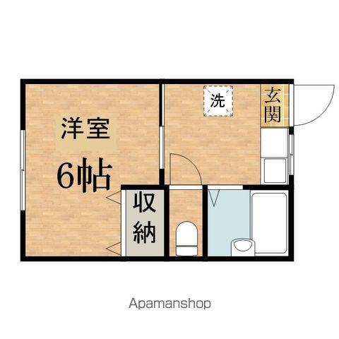 第五白王ハイツ(1DK/1階)の間取り写真