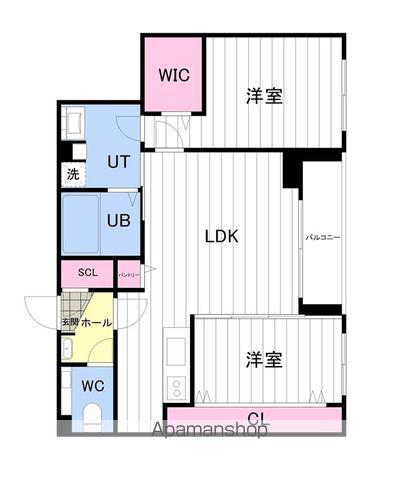 ONE YAMAHANA(2LDK/2階)の間取り写真