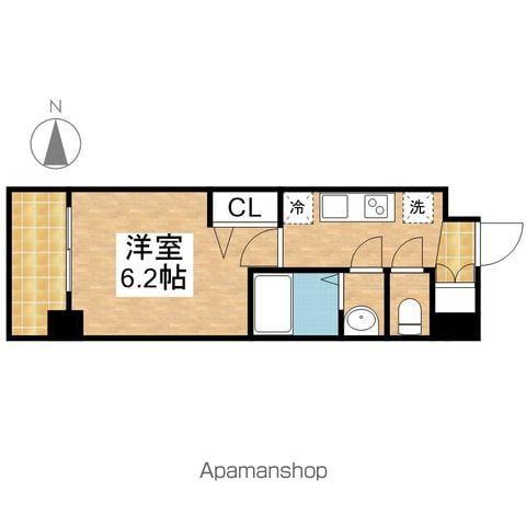 メイクス矢場町Ⅱ(1K/6階)の間取り写真