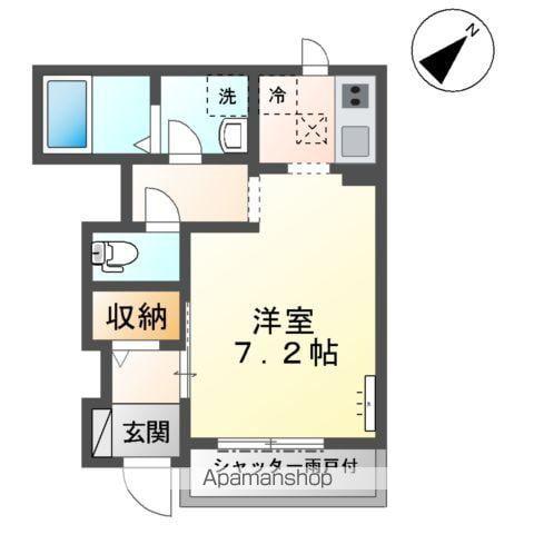 ピュア ルーセントⅡ(1K/1階)の間取り写真
