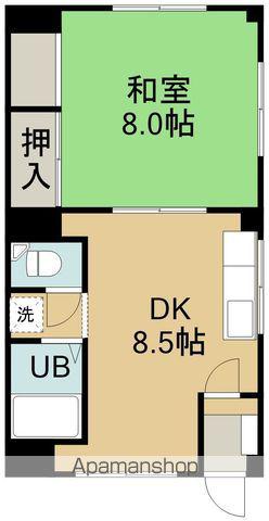ライブタウン富岡Ⅱ(1DK/3階)の間取り写真