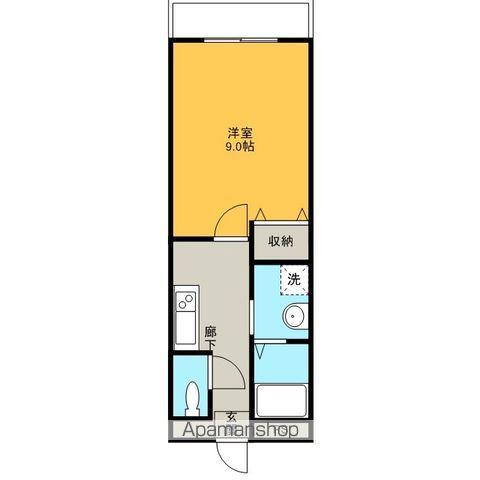 和歌山線 打田駅 徒歩12分 5階建 築25年(1K/1階)の間取り写真