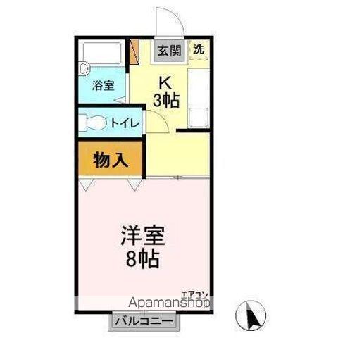 シェリールAI(1K/2階)の間取り写真