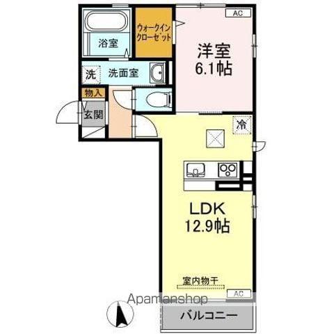アル・ソーレ住吉(1LDK/1階)の間取り写真