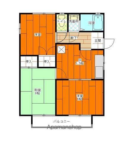 ファミールT(3DK/2階)の間取り写真