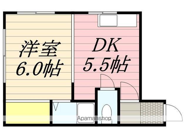 プライマリハウス(1DK/2階)の間取り写真