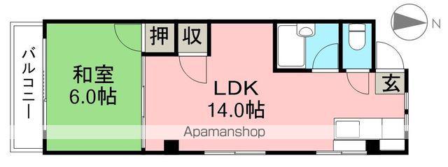 シティハイツ(1LDK/4階)の間取り写真