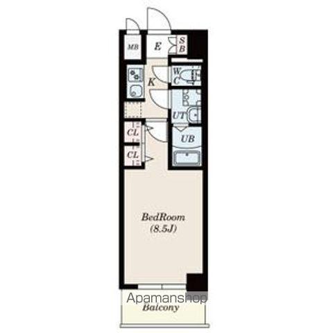 S-RESIDENCE黒川本通一丁目(1K/11階)の間取り写真