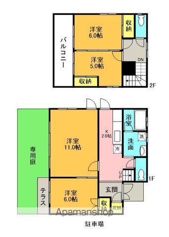 東北本線 蓮田駅 徒歩30分 2階建 築50年(4K)の間取り写真
