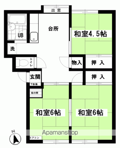 坂本コーポ(3DK/2階)の間取り写真