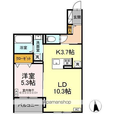 CLASSEUM仙台小田原 IV(1LDK/2階)の間取り写真