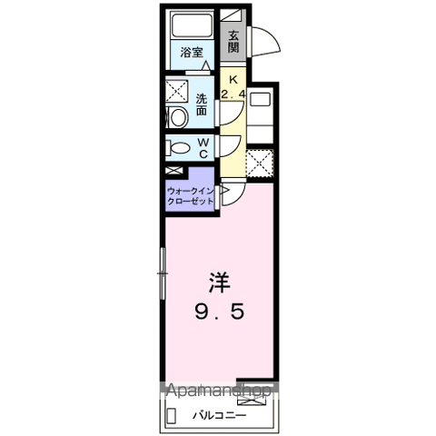 セレーノ(1K/3階)の間取り写真