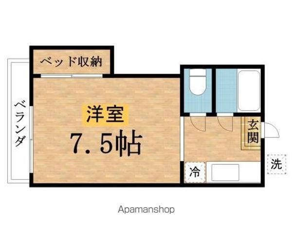 コーポヤマキ(ワンルーム/1階)の間取り写真